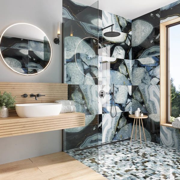 Emporio Agate Geode Blue 2x2 Porcelain Mosaic Discount - Image 3