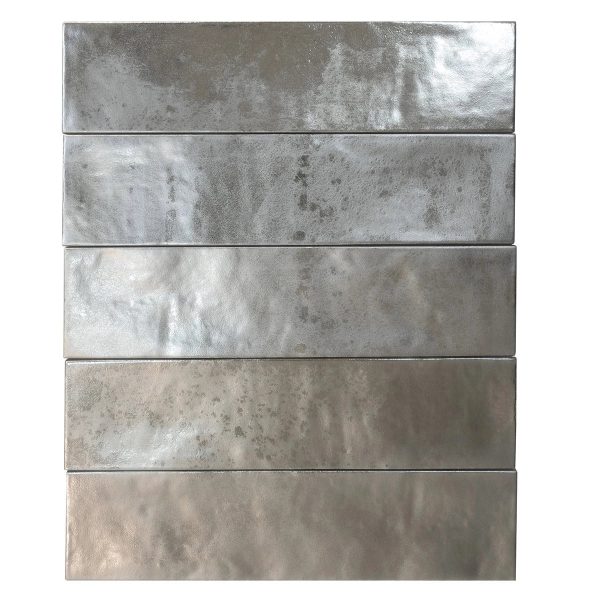 Molten Pewter Brick Ceramic Subway Tile on Sale - Image 2